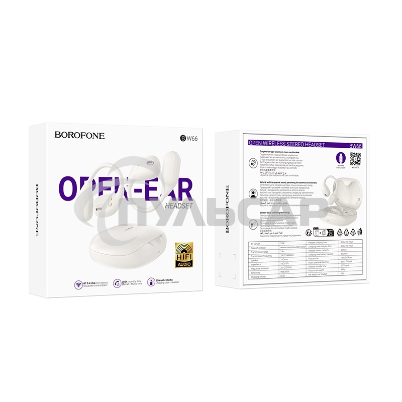 Портативные наушники BOROFONE (6941991118913) BW66 Milky White