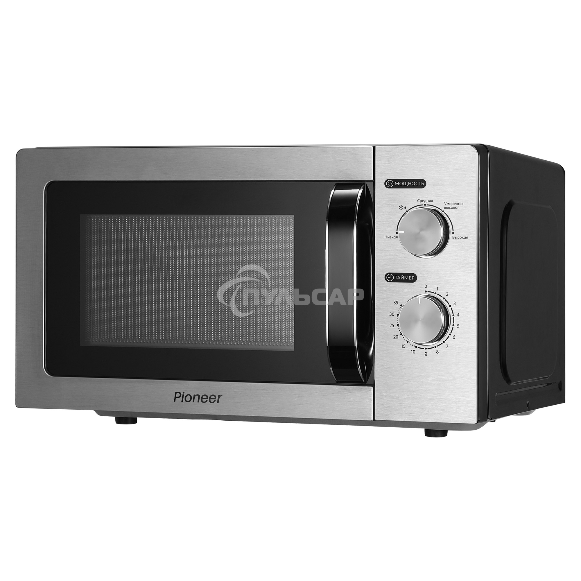 Микроволновая печь Pioneer MW212M серебристый 20л 700Вт поворотный механизм