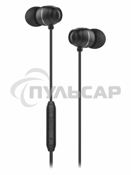 Наушники-гарнитура OLMIO Rock 3.5мм, черные, с микрофоном и кнопкой ответа