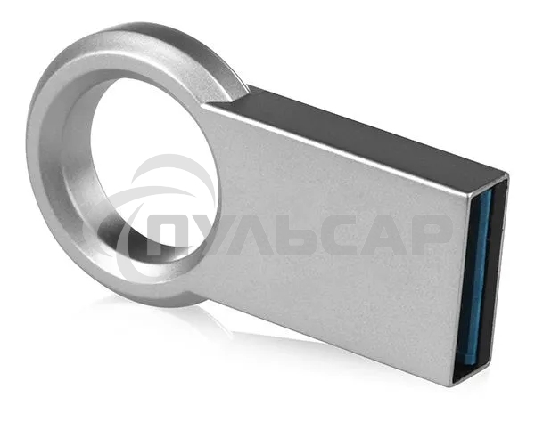 Флешка USB QUMO 64 Gb Ring USB 3.0 цвет корпуса металлик(QM64GUD3-Ring)