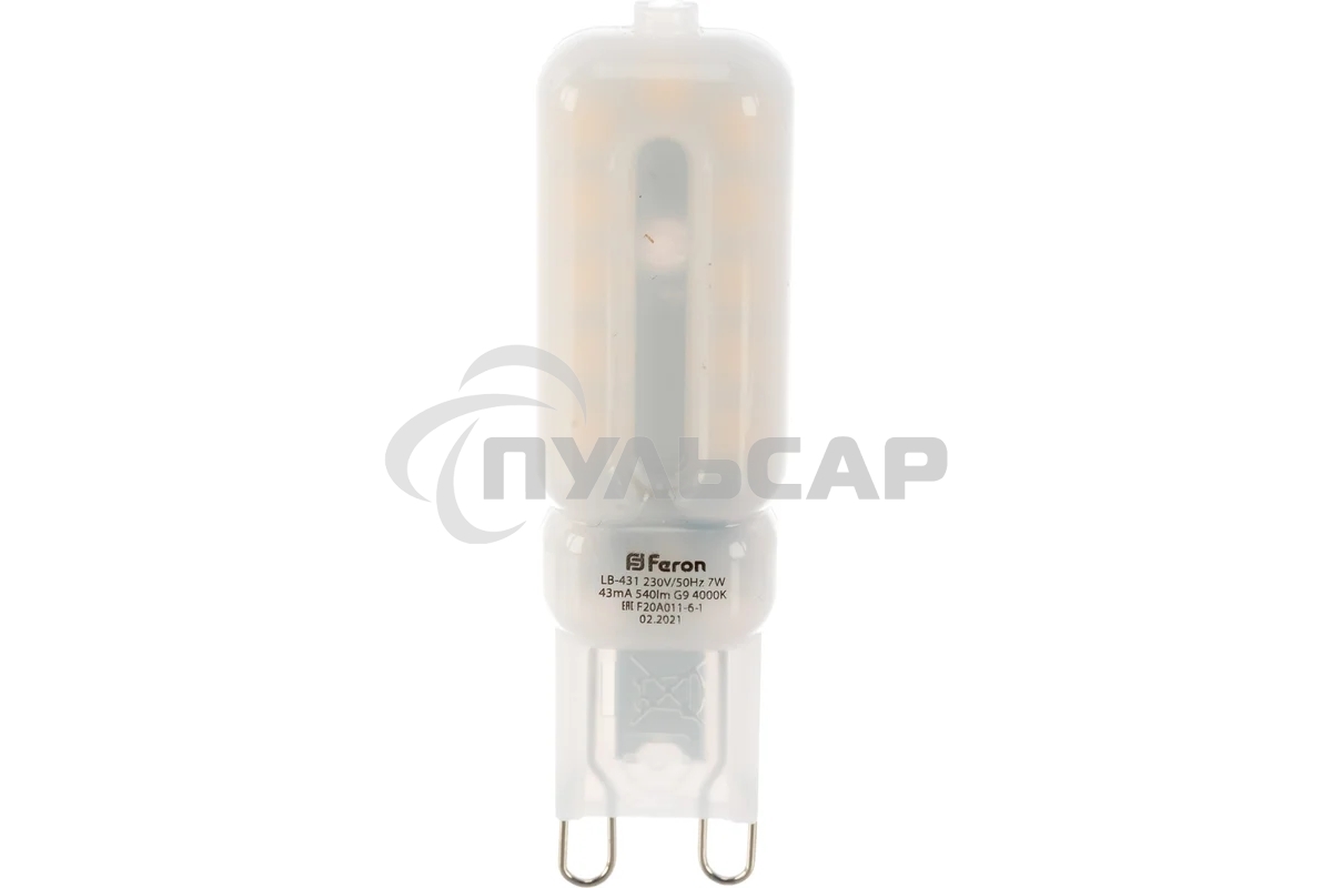 Лампа светодиодная Feron LB-431 7W 230V G9 4000K