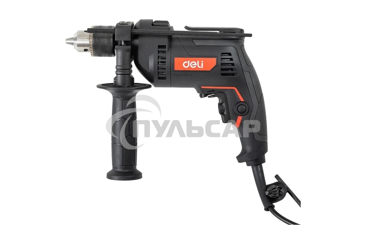Дрель Deli DE-CZ13-1E, 680Вт, сетевая, ударная