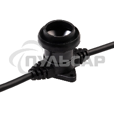 Гирлянда Neon-night Белт-Лайт 2 жилы, 50м, шаг 20см, 250 патронов E27, IP65, черный круглый провод