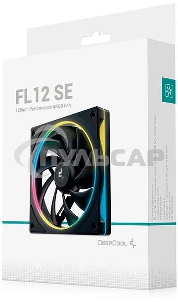 Вентилятор для корпуса Deepcool FL12 SE ARGB 120х120x25 черный 4-pin 28.67дБ (упак.:1шт) (R-FL12SE-BKAPN1-G) Ret