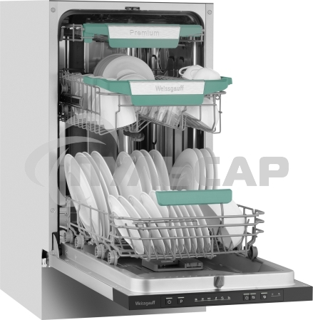 Встраиваемая посудомоечная машина Weissgauff BDW 4536 D Inverter AutoOpen Infolight