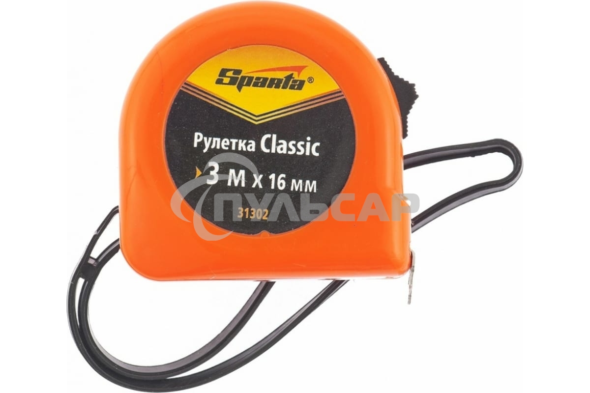 Рулетка Classic, 3 м х 16 мм, пластиковый корпус Sparta