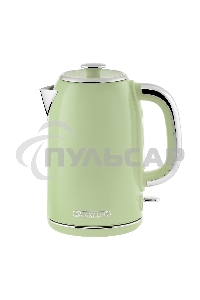 Чайник электрический Galaxy Line GL 0344, райская олива, металл, 2200 Вт, 1,7 л