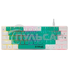 Клавиатура проводная механическая Defender Zane GK-089 RU,зелен/бел,61кн,1.5м,LowRed_1