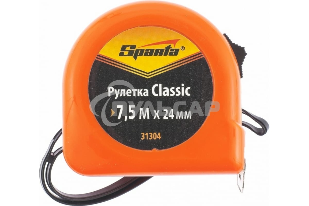Рулетка Classic, 7.5 м х 24 мм, пластиковый корпус Sparta