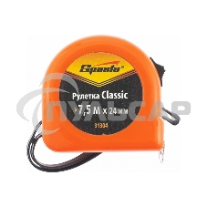Рулетка Classic, 7.5 м х 24 мм, пластиковый корпус Sparta