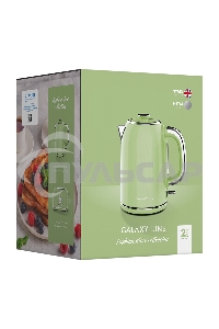 Чайник электрический Galaxy Line GL 0344, райская олива, металл, 2200 Вт, 1,7 л