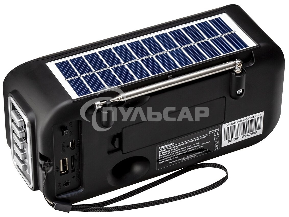 Портативные аудиосистемы TELEFUNKEN TF-PS1244B(черный с серым)