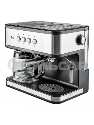 Кофеварка 2 в 1 BQ CM1005 сталь/черный, исп. кофе - молотый, 1.5 л, 1850 Вт, 15 бар