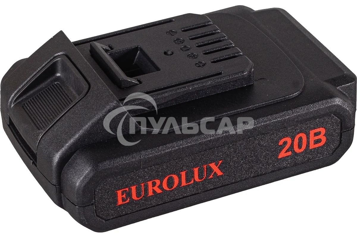 Дрель-шуруповерт Eurolux ДА-20/2Li, Аккумуляторная, 20В