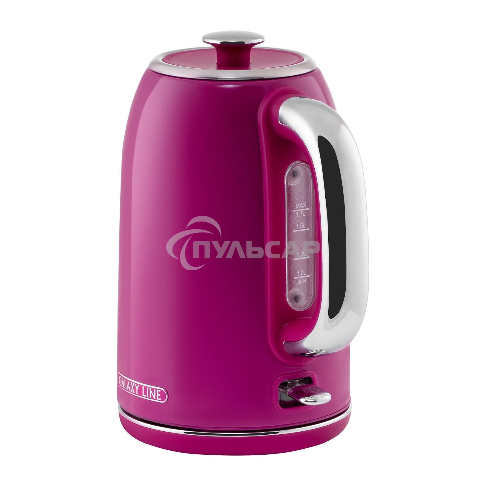 Чайник электрический Galaxy Line GL 0346, малиновый джем, металл, 2200 Вт, 1,7 л