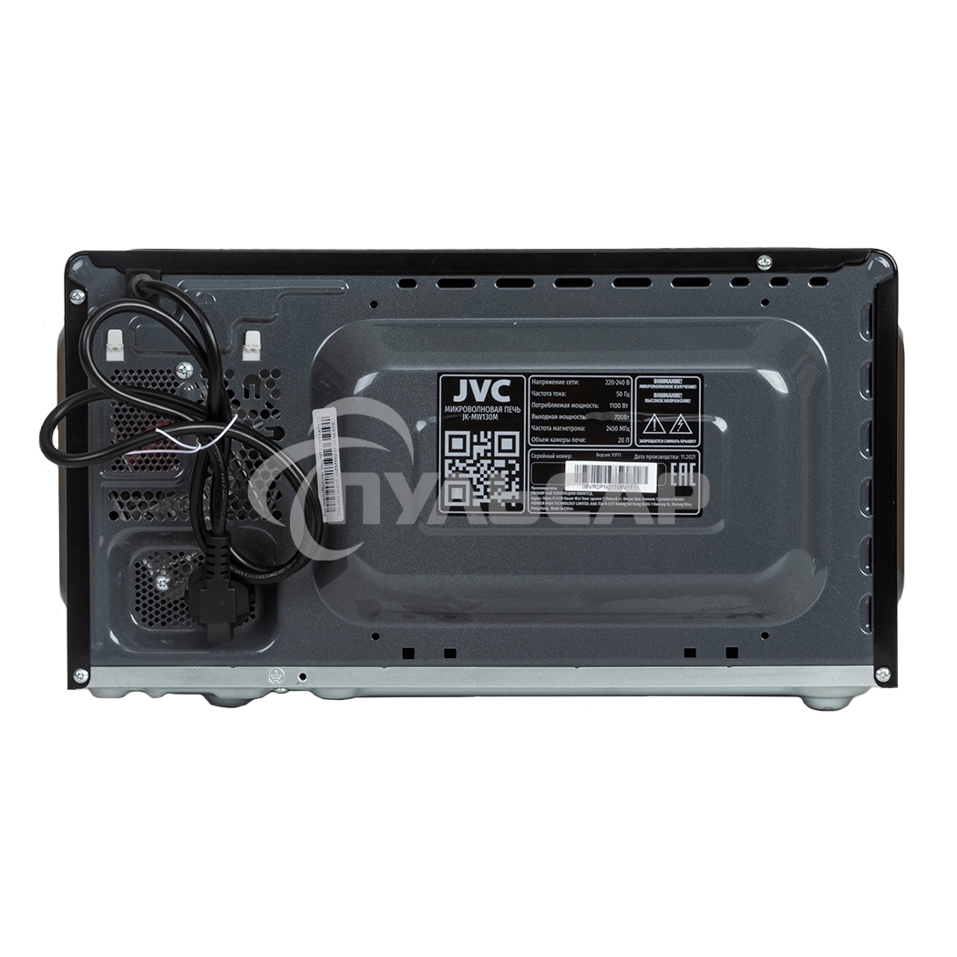 Микроволновая печь JVC JK-MW130M черный, 20 л, 700 Вт, переключатели - поворотный механизм
