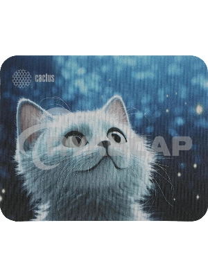 Коврик для мыши Cactus белый Cat 220x180x2мм (CS-MPC-P06XS)