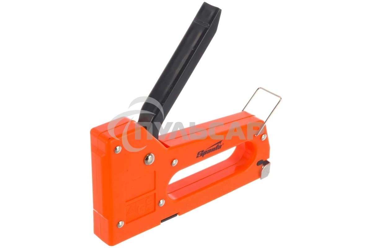 Степлер мебельный пластиковый, со скобами 100 шт, тип скобы 53, 4-8 мм Sparta