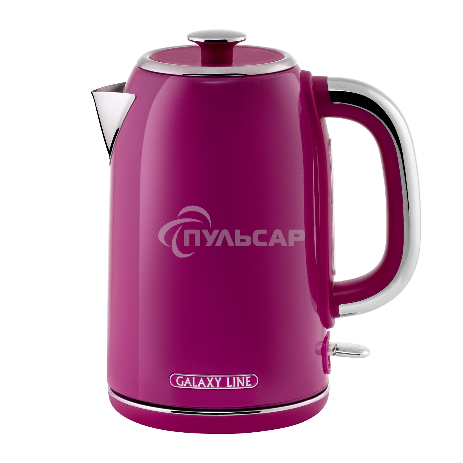Чайник электрический Galaxy Line GL 0346, малиновый джем, металл, 2200 Вт, 1,7 л