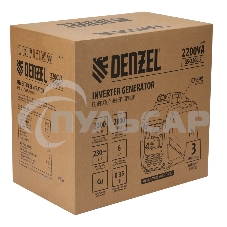 Генератор инверторный GS-2200iS, 2,2 кВт, 230 В, закрытый корпус, ручной старт DENZEL