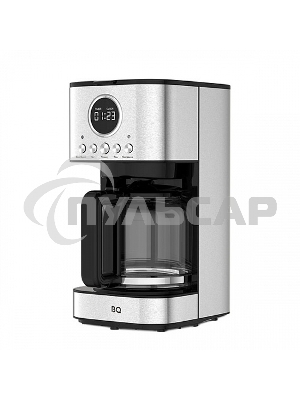 Кофеварка капельная BQ CM1007 сталь/черный, исп. кофе - молотый, 1.5 л, 900 Вт.