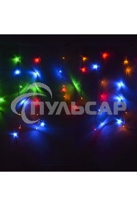 Гирлянда светод. Funray Бахрома IC-120M, 3.0*0.7м, 120LED, мульти(4цв.),IP20, прозрачный шн.1,5м,контр