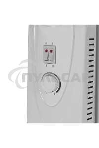 Обогреватель масляный Blackton Bt OH1111 (9 секций), белый, 2000 Вт, 20 м2, механический термостат