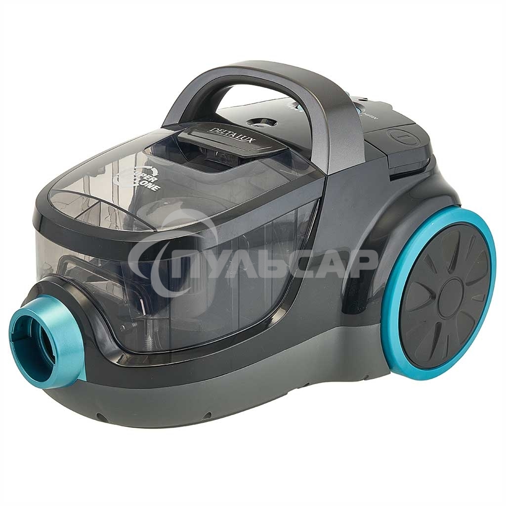 Пылесос DELTA LUX DL-0836 черный с бирюзовым