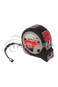 Рулетка Matrix Continuous fixation, 7,5 м х 25 мм, обрезиненный корпус, плавная фиксация