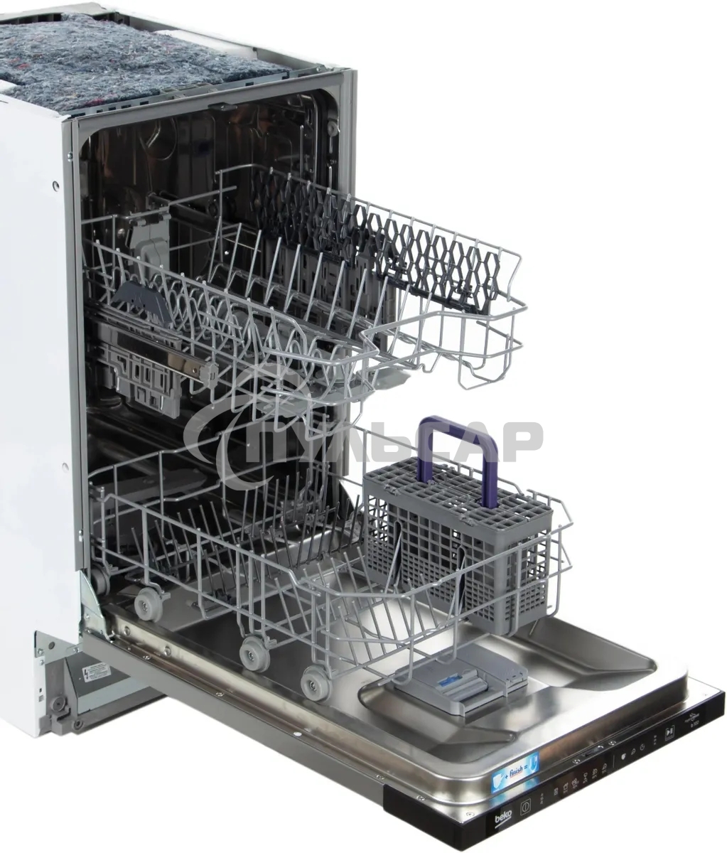 Встраиваемая посудомоечная машина Beko BDIS16020, белый, 44.8 см, 10 компл., 47 дБ, класс A
