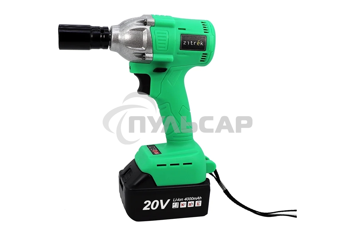 Гайковерт Zitrek Crusher 20-Li аккум. патрон:квад.1/2