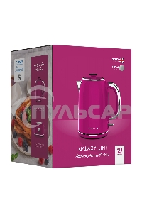 Чайник электрический Galaxy Line GL 0346, малиновый джем, металл, 2200 Вт, 1,7 л