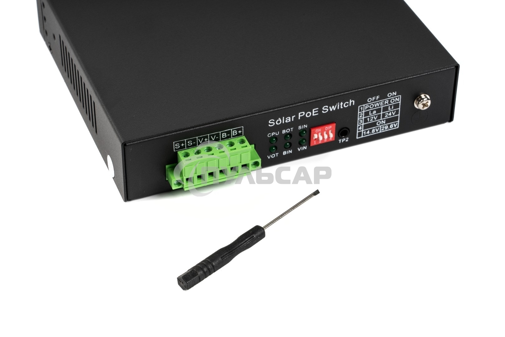 Коммутатор бесперебойный SKAT PoE-5E-1S UPS POE 120Вт порты: 5-Ethernet 1-Uplink