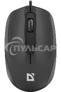 Мышь проводная Defender Alpha MB-507 черный, 1000 dpi, USB, кнопки - 3