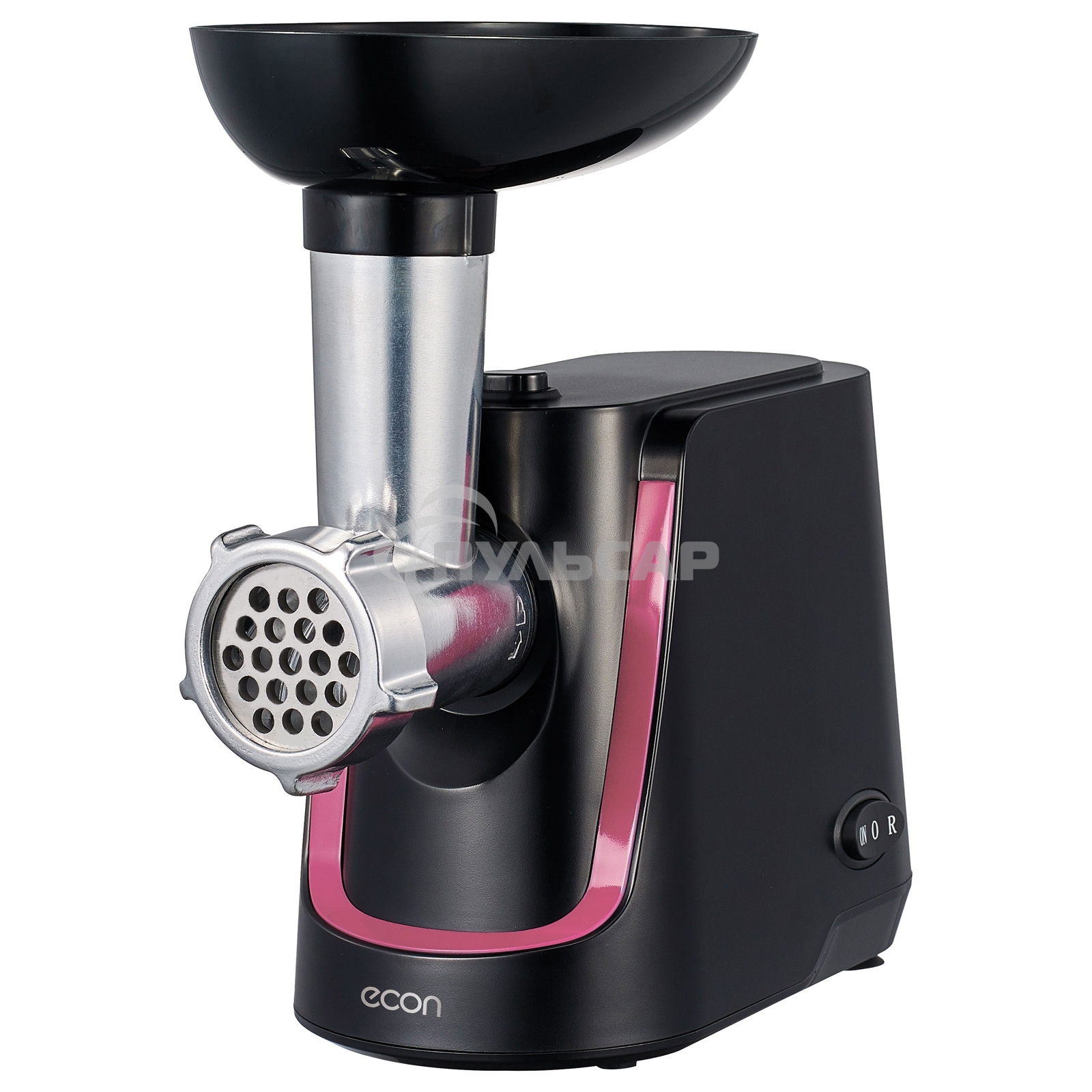 Мясорубка электрическая ECON ECO-1062MG 2000 Вт, 2,2 Кг/мин, реверс, черный с красным