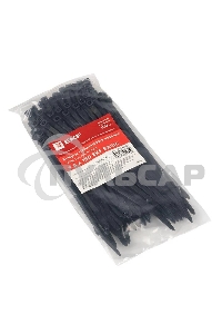 Хомут кабельный 4.8х180 нейл. черный (уп.100шт) EKF plc-cb-4.8x180