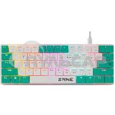 Клавиатура проводная механическая Defender Zane GK-089 RU,бел/зелен,61кн,1.5м,LowRed_1