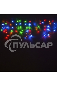 Гирлянда светод. Funray Бахрома IC-120M, 3.0*0.7м, 120LED, мульти(4цв.),IP20, прозрачный шн.1,5м,контр