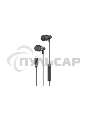 Наушники-гарнитура OLMIO MC-Pro Type-C, черные, металл, с микрофоном и регулировкой громкости