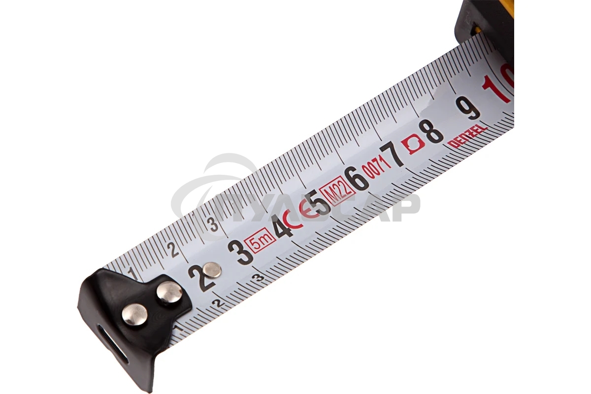 Рулетка 5м х 25мм, двухкомп. корпус, кнопка-пауза Denzel