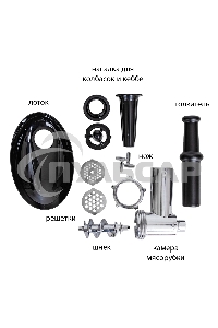 Мясорубка электрическая ECON ECO-1062MG 2000 Вт, 2,2 Кг/мин, реверс, черный с красным