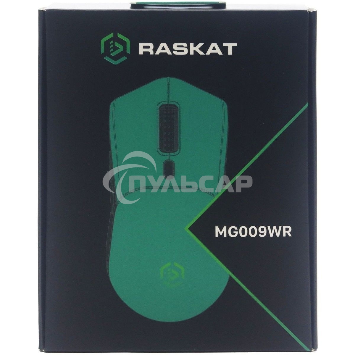 Мышь беспроводная/проводная Raskat MG009WR зеленый, 5000 dpi, радиоканал, USB, кнопки - 7