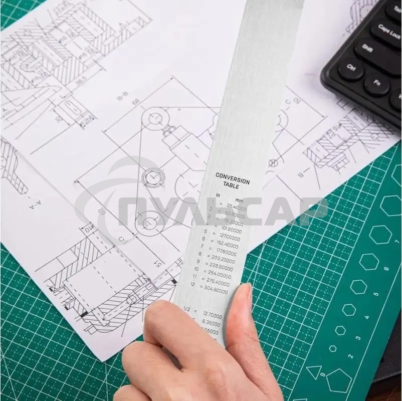 Линейка стальная Deli DL8100Y 1000мм нержавеющая сталь