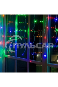 Гирлянда светод. Funray Бахрома IC-120M, 3.0*0.7м, 120LED, мульти(4цв.),IP20, прозрачный шн.1,5м,контр