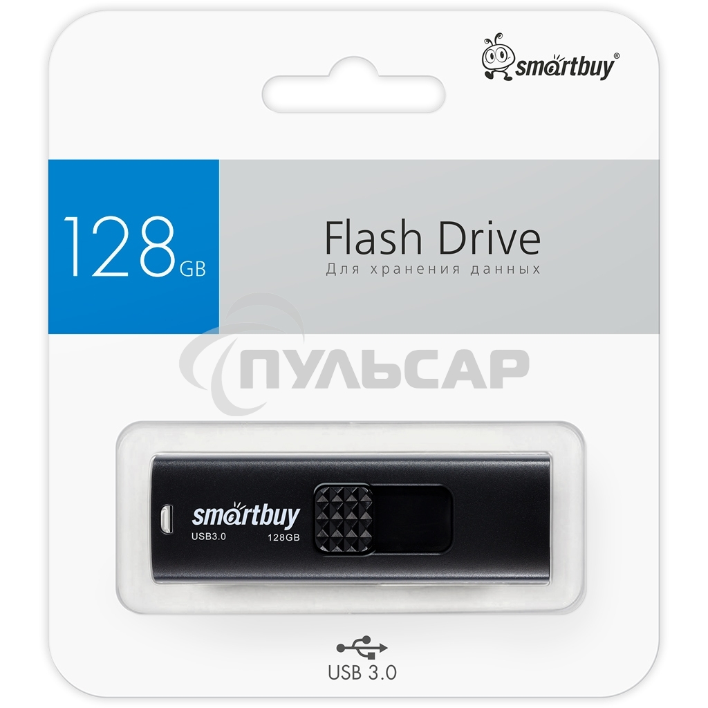 Флешка USB Smartbuy R/W (SB128 Gb3FSK) UFD 3.0/3.1 128 Gb,Fashion Black черный