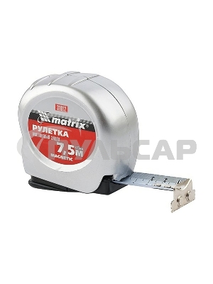 Рулетка Matrix Magnetic, 7,5 м х 25 мм, магнитный зацеп