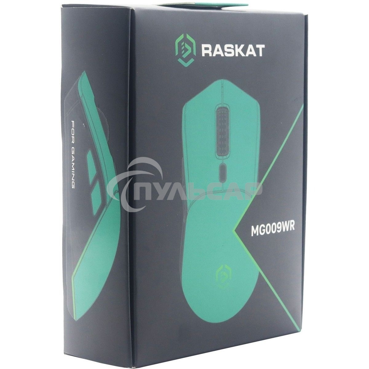 Мышь беспроводная/проводная Raskat MG009WR зеленый, 5000 dpi, радиоканал, USB, кнопки - 7