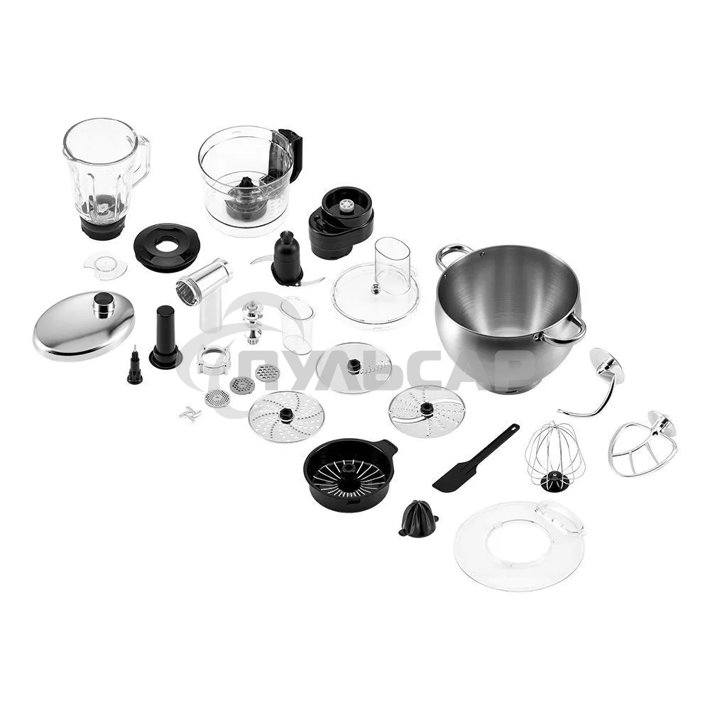 Миксер планетарный Kitfort КТ-3413 2000Вт серебристый/черный