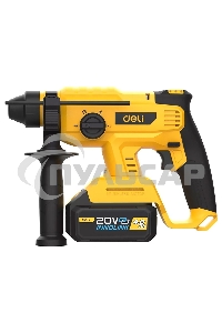 Перфоратор аккумуляторный Deli DC300 (2 АКБ*4А·ч + ЗУ, 20V, SDS PLUS, 2Дж, 4500уд/мин, 1400об/мин, сумка)