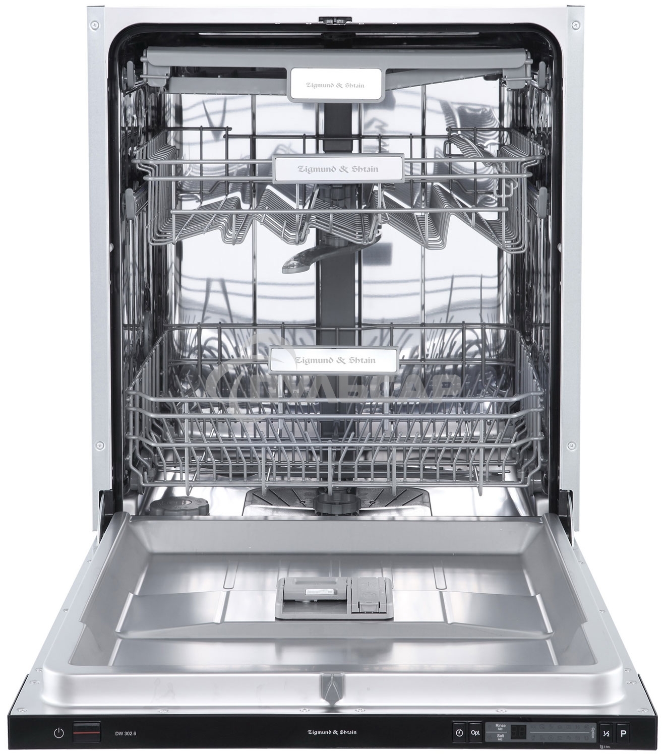 Встраиваемая посудомоечная машина Zigmund & Shtain DW 302.6, черный, 59.8 см, 14 компл., 44 дБ, класс A+++